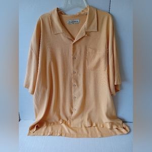 Tommy Bahama men's shirt XXL yellow 100% silk